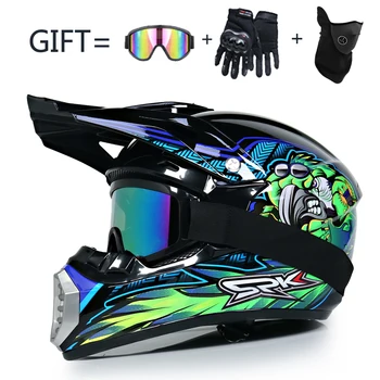 

Top ABS Motobiker helmet DH motorcycle racing helmet off-road downhill mountain helmet buy one get three WLT-126