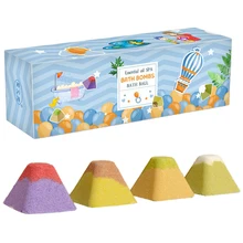 Novo 4 pçs bombas de banho orgânico conjunto natural mini artesanal pé spa bomba ricos óleos essenciais para hidratação da pele relaxante aromas