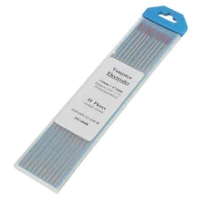 10 шт./компл. WT20 красный дуговой сварочный вольфрамовый электрод для аргонной сварки с 2% родиевым покрытием 1,6 мм X 175 мм вольфрамовые электроды Красный наконечник