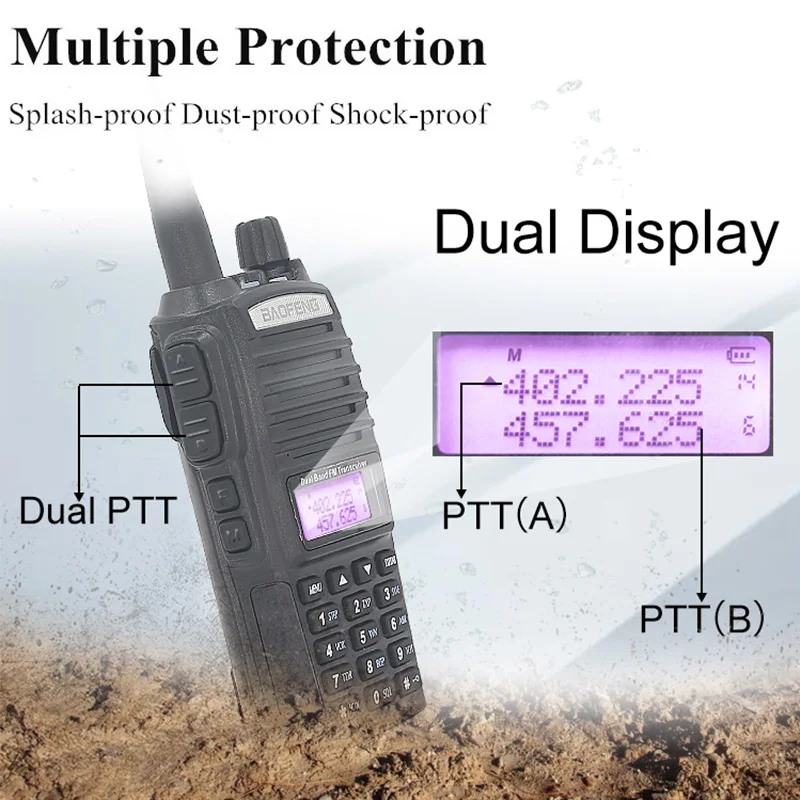 Портативная рация BaoFeng 5 Вт 8 U/V гарнитура Baofeng UV 82 портативная 10 км радиостанция UV82