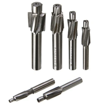 

6Pcs HSS Countersinking Milling Cutter-M3 M4 M5 M6 M8 M10 Pilot Slotting Cutter Milling Cutter