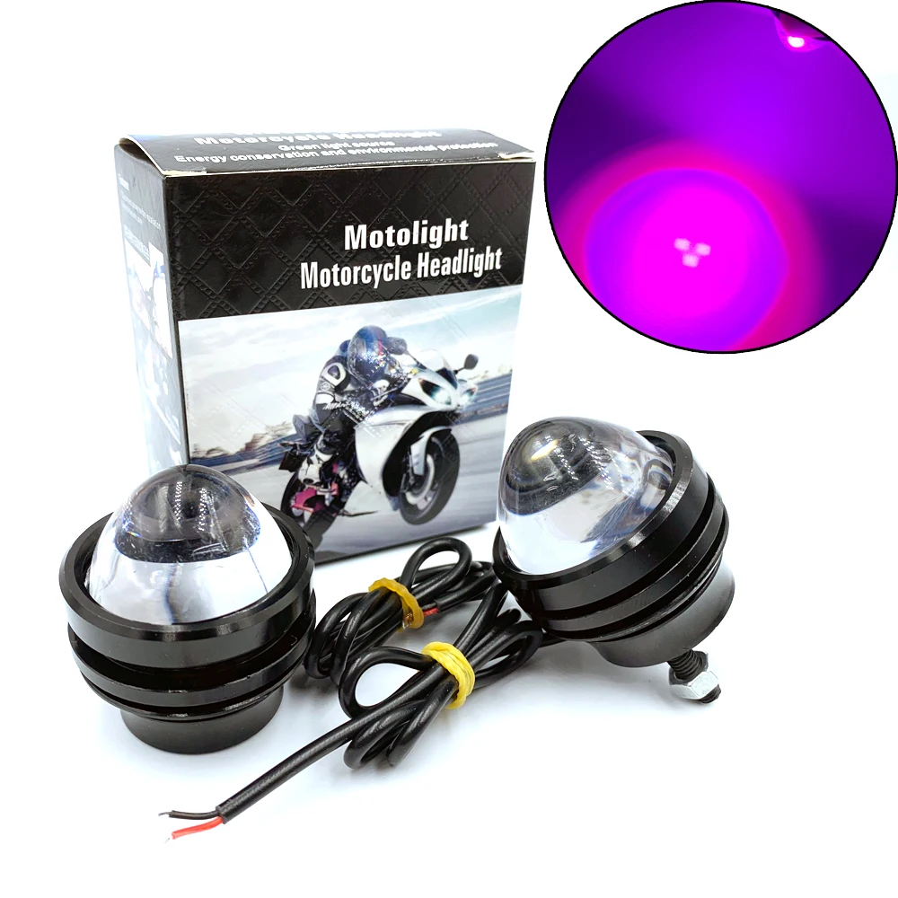 

1 pcs Fog Light Super Bright drl Car purple Light Waterproof 10W Lamp LED Eagle Eye Fog Light Daytime Running Headlight Light