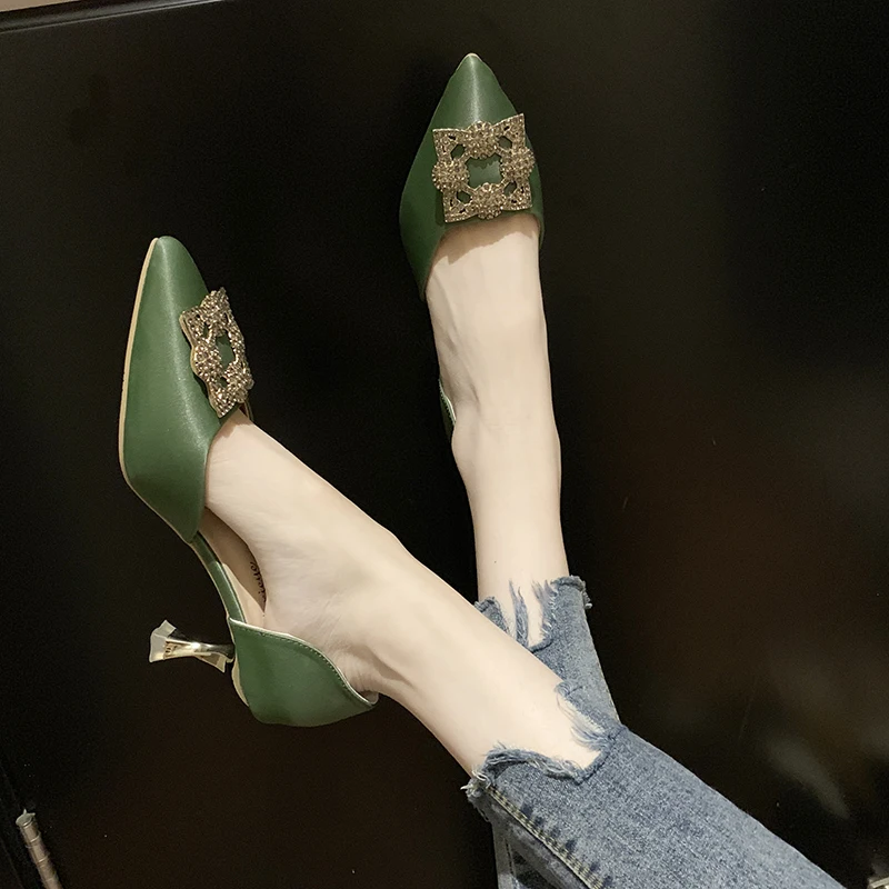 Модные женские туфли-лодочки на высоком каблуке; коллекция года; Летние кожаные туфли на каблуке; D'Orsay& Two-Piece; женские повседневные босоножки