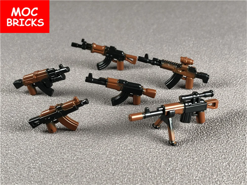 Pack Sale MOC Bricks Military Weapon SWAT Soldier Army AK Weapons For City Police Building Blocks Toys kids gifts | Игрушки и хобби