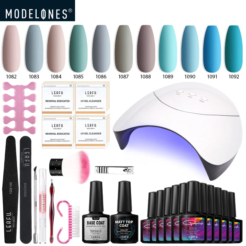 Modelones, 25 шт./лот, лампа для ногтей, Гель-лак для ногтей, набор, замачивается, матовый эффект, светодиодный лак для ногтей, Гель-лак, наборы, Полупостоянный Набор Для лаков - Цвет: 3