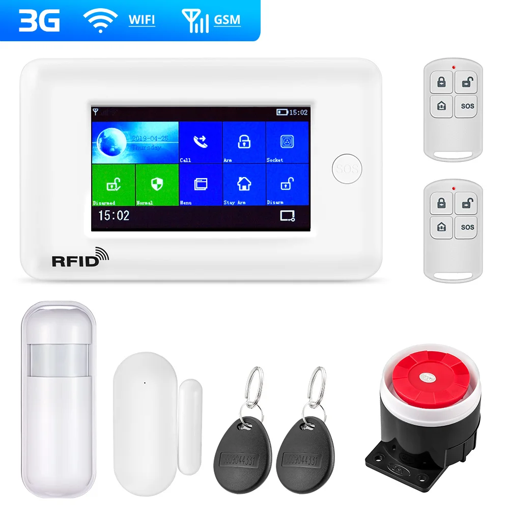 Последние PG106 2G 3g большой экран GSM WiFi домашняя система охранной сигнализации IP камера Поддержка приложение управление RFID карта - Цвет: 3Gkit1