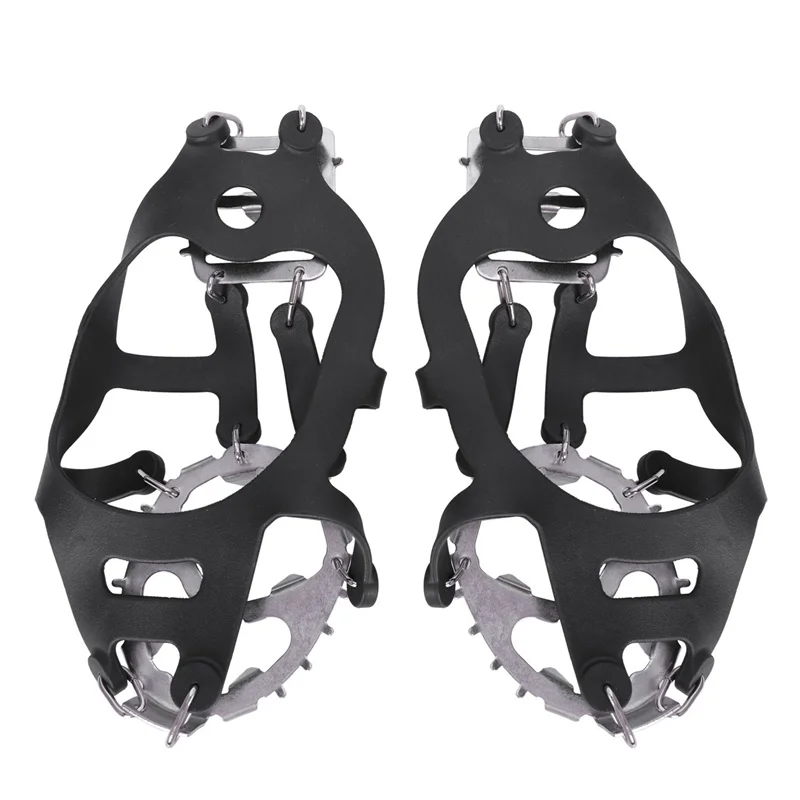 

1 Pair 18 Teeth Non-slip Ice Snow Climbing Anti-slip Shoe Covers Spike Cleats Crampons Anti-slip Overshoes