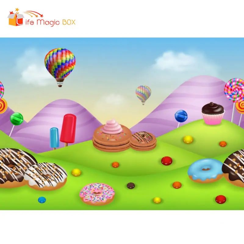 Жизнь Волшебная коробка Фотофон леденцы конфеты Popsicle пончики милый фон Фотография Видео Фон