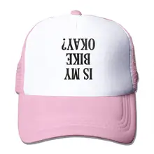 Это мой велосипед хорошо сетки бейсболки унисекс Регулируемый Дальнобойщик стиль шляпа розовый