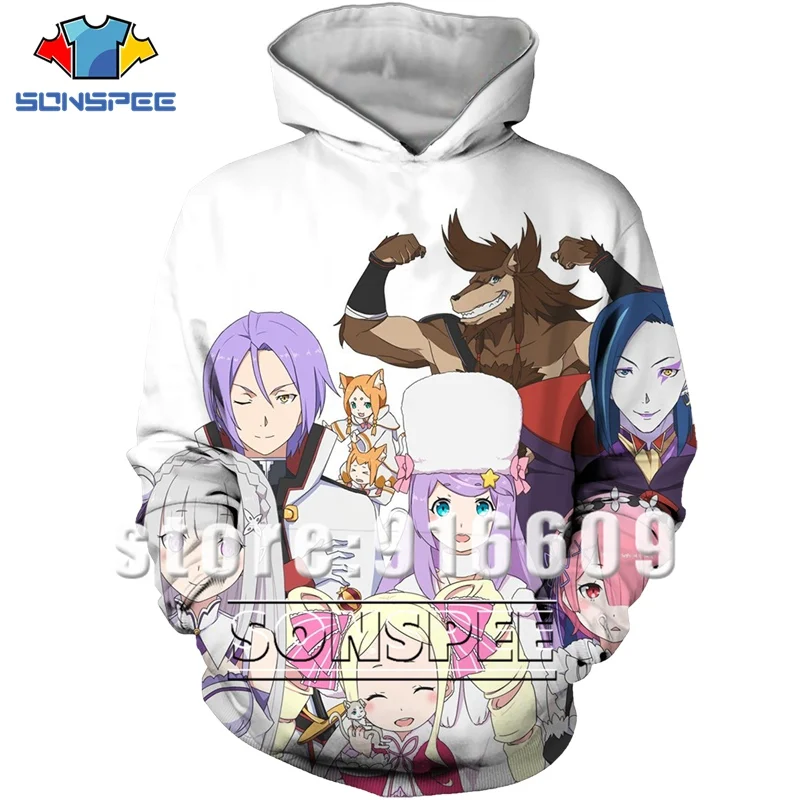 25 Унисекс Модный 3D принт Re: zero Твин горничной Рам худи rem Повседневный пуловер Толстовка аниме Твин горничной Harajuku рок толстовка с капюшоном - Цвет: 25