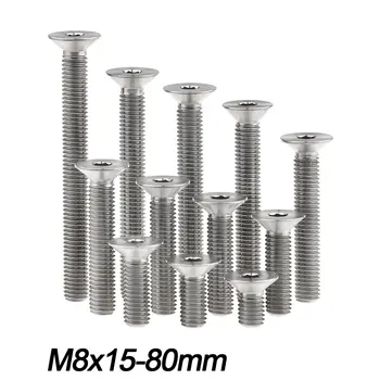 

Titanium Bolts M8X15 20 25 30 35 40 45 50 60 65mm Countersunk Head for Bicycle Brake Ti Cycling Motorcycle Modification