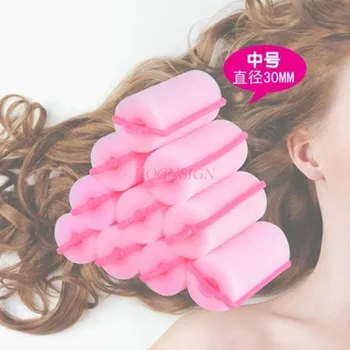 

sponge hair Rolls Do not hurt hair sponge hair curls sleep hairdressing tools pear head bangs hair curler medium