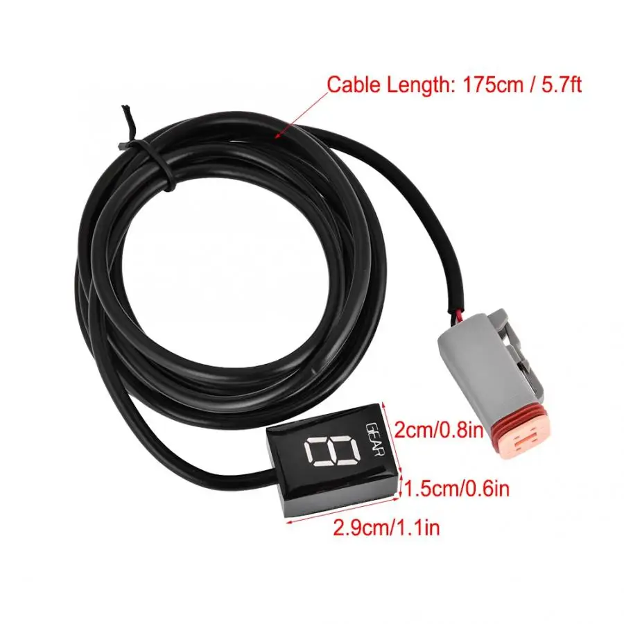 Мотоцикл ECU Plug Mount 6 скоростей 1-6 уровень цифровой индикатор передач дисплей аксессуары мотоцикл измеритель скорости