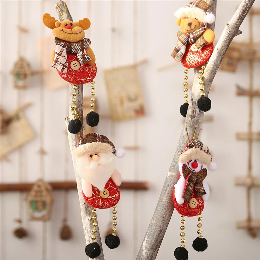 Новые рождественские украшения, Санта Клаус/Лось бусина-кнопка висячие ноги украшения для рождественской елки Декор фестиваль кулон поставки