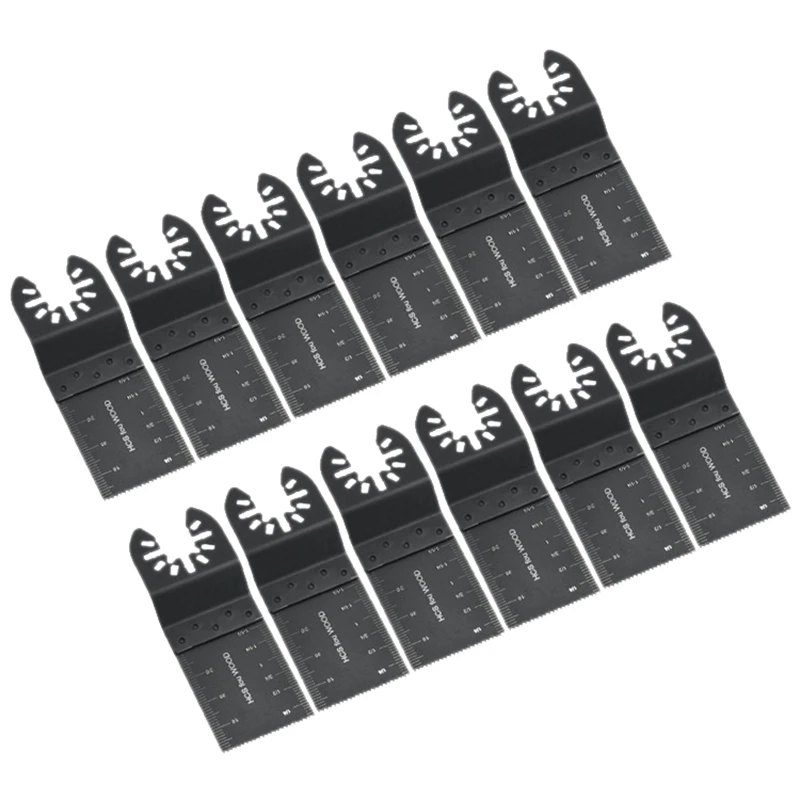 

BMBY-12 Pack Oscillating Saw Blades Pro Bi-Metal/Wood/Plastic Multitool Quick Release Blade with 2 C Type Adapter