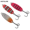 1PCS 4g fishing spoon Metal Spinner Spoon Fishing Lure Hard Baits Trout Pike Pesca Peche Treble Hook Tackle ► Photo 1/6