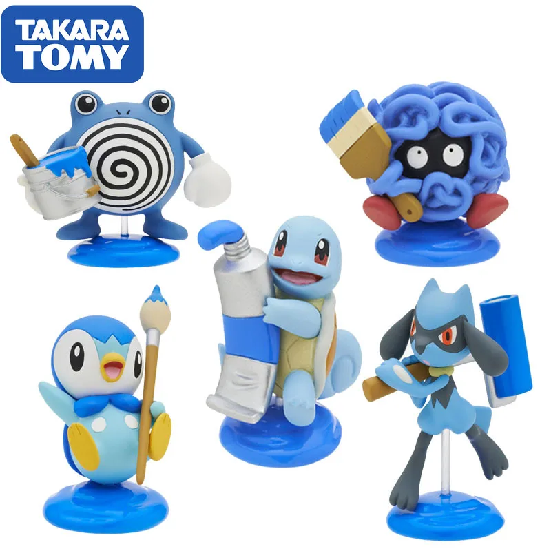 

Takara Tomy action figure Qi Tan Club Gashapon Pokemon Pikachu Palette Series Pokemon Figures Blind Box Toys anime figures