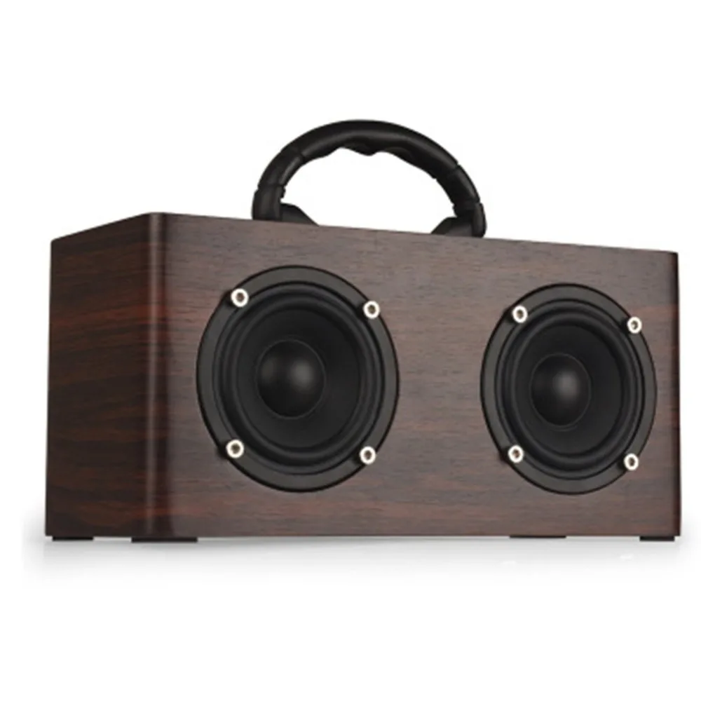 Беспроводной Bluetooth динамик Портативный hifi шок бас динамик аудио деревянный Саундбар сабвуфер caixa де сом