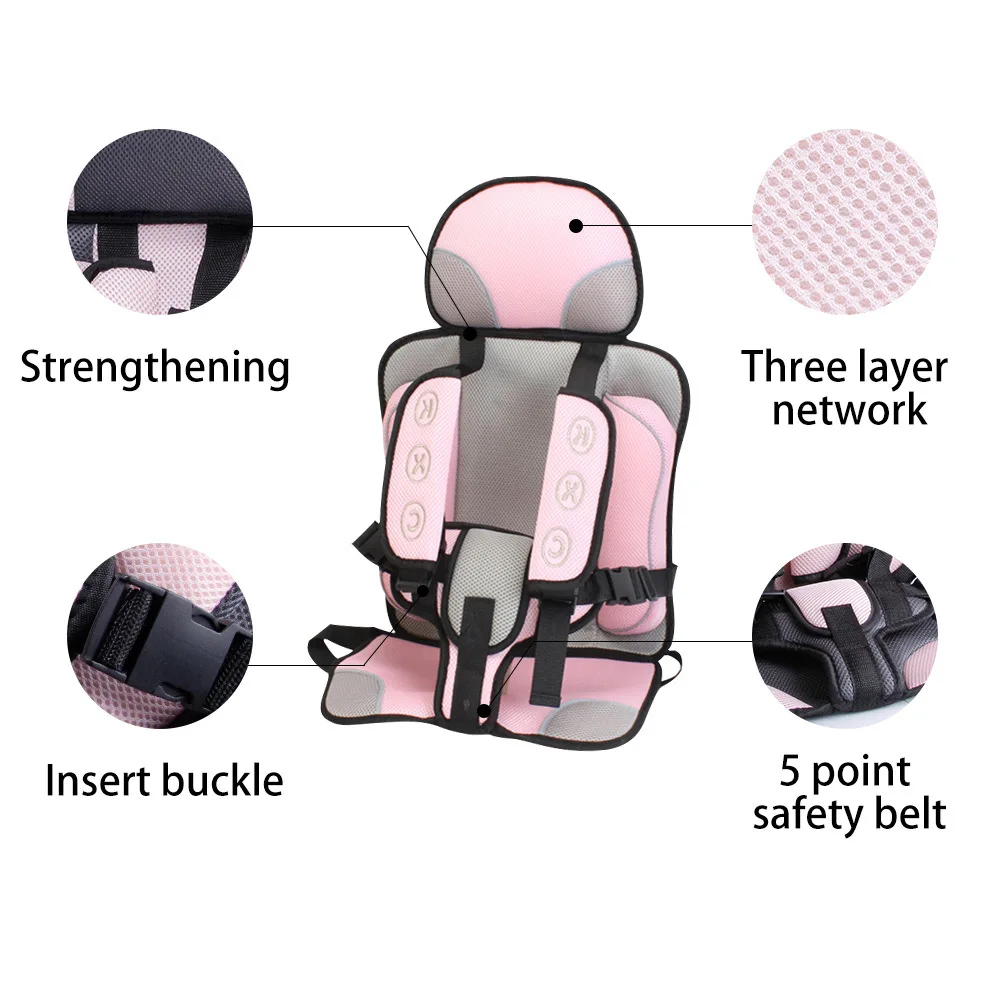 0-12 Years Old Baby Children's Seat Mat Armchair Portable Thicken Soft Breathable Chairs Mats Prevent Sudden Braking Protect Mat