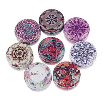 

Drum-shaped Candy Cookie Box Festive Party Supplies Rose Tea Pot Tin Box Small Fresh Home Garden Personality Candy Box 8 Styles