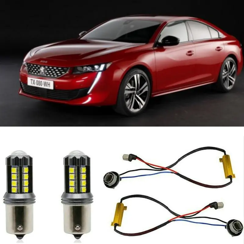 

Fog lamps for PEUGEOT 508 II FB FH F3 Stop lamp Reverse Back up bulb Front Rear Turn Signal error free 2pc