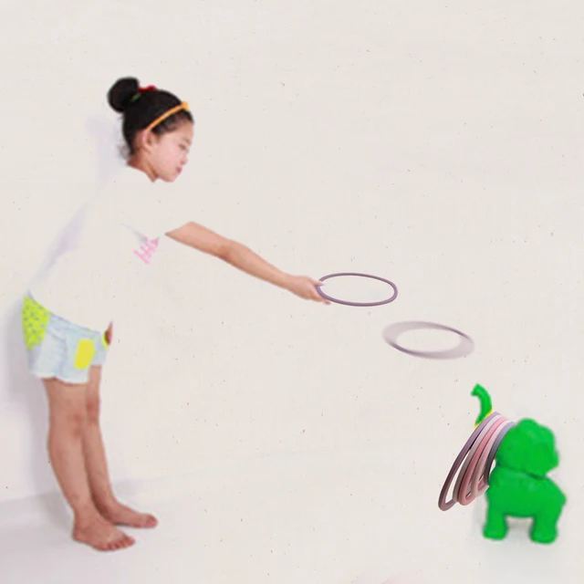 Children's Outdoor Toys Baby Soothing Toys Food Grade Silicone Materia Classic Rings Games Parties Activities Pet Toys 2