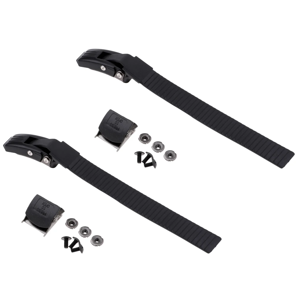 Perfeclan 2 Sets Inline Skate Strap Buckle with Clamp Screws Nut Replacement