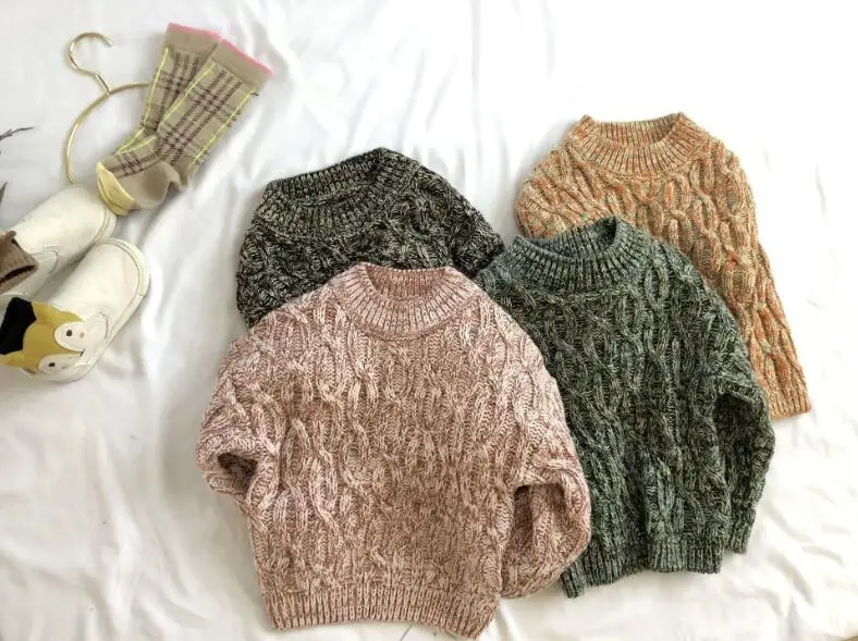 Г., новинка,, вязаный свитер для девочек и мальчиков осенне-зимний модный детский пуловер, Свитера от 1 до 6 лет, HX268