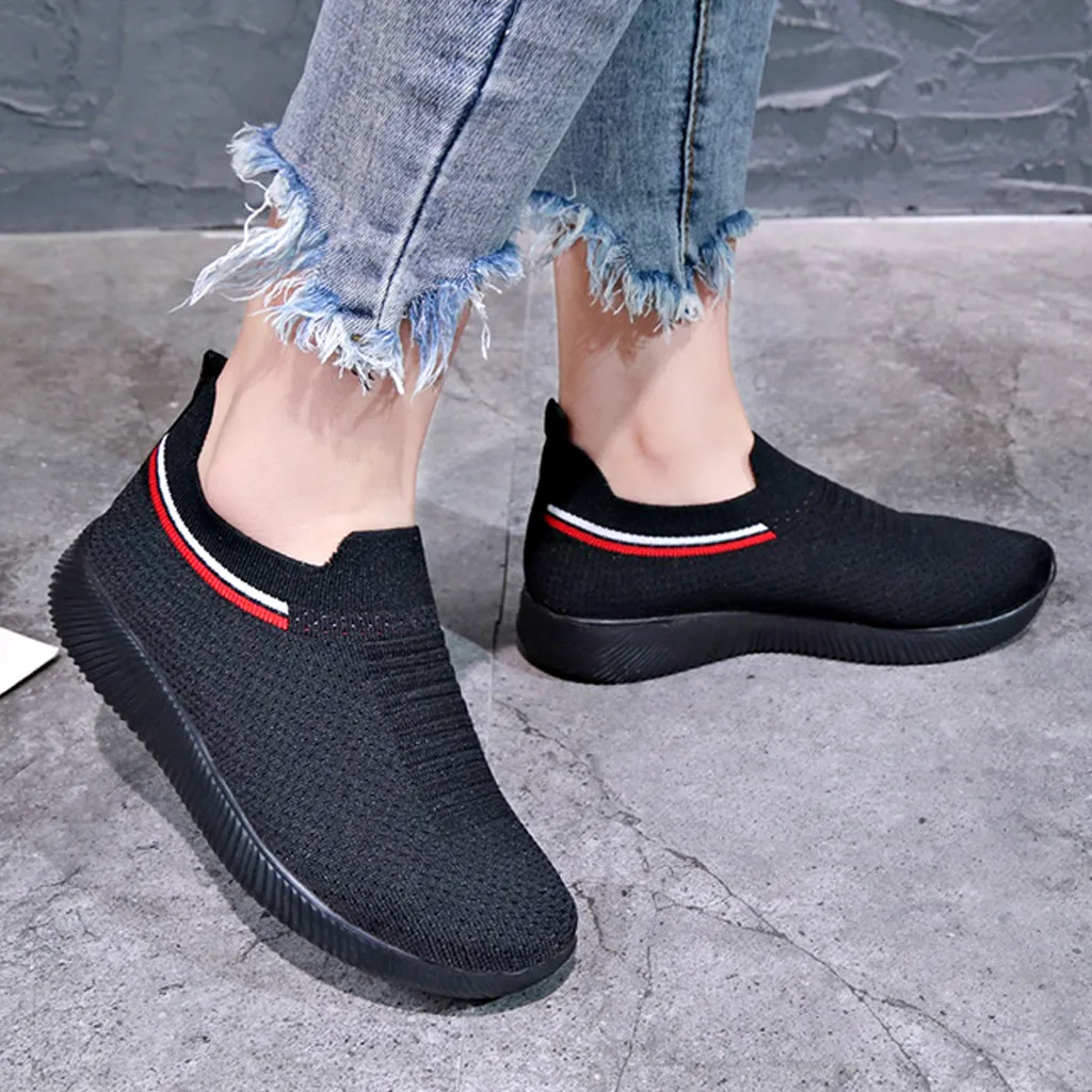 

new design running shoes for women slip on Comfortable Mesh women Sport shoes Outdoor Walking Jogging Socks sneakers Cushioned