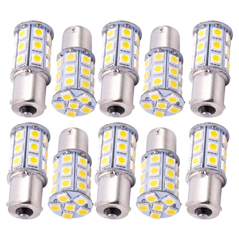 10X теплый белый 27 SMD светодиодный 1156 1141 1003 RV Кемпер трейлер интерьер Светильник лампы
