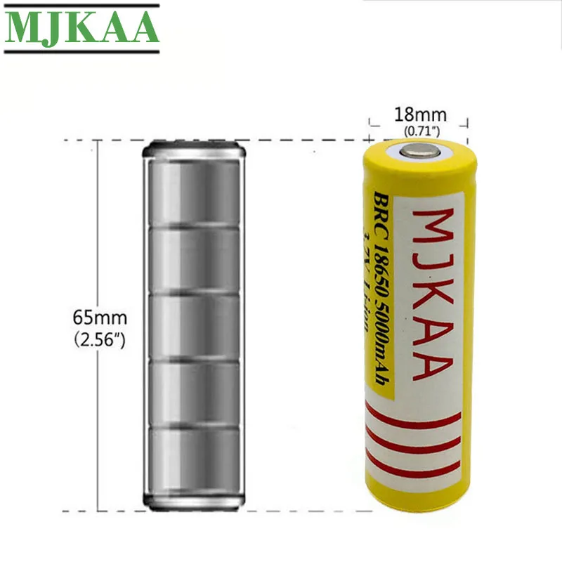 MJKAA 2 шт. BRC18650 5000 мАч 3 7 в литиевая аккумуляторная батарея 100% Новые литий ионные