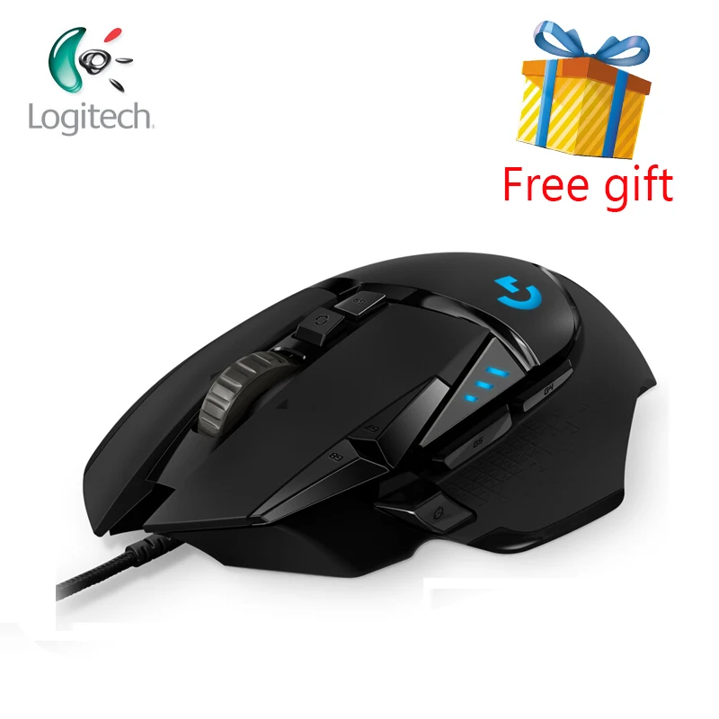 G502HERO with box Высокопроизводительная игровая мышь logitech G502 HERO с 16000 dpi программируемая настраиваемая RGB LIGHTSYNC для мыши геймера - Цвет: G502HERO with box