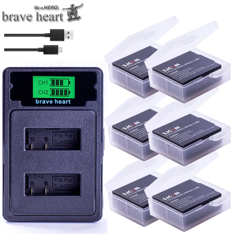 Patona Chargeur USB LCD double pour Qumox SupTig 3 SJ4000 SJ4000