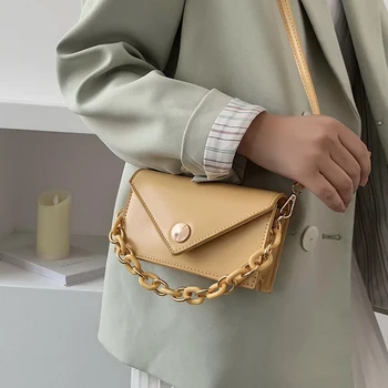 

Mini Einfarbig PU Leder Umhängetaschen Für Frauen 2020 Einfache Handtaschen und Geldbörsen Weibliche Reise Kette Kreuz Körper Ta