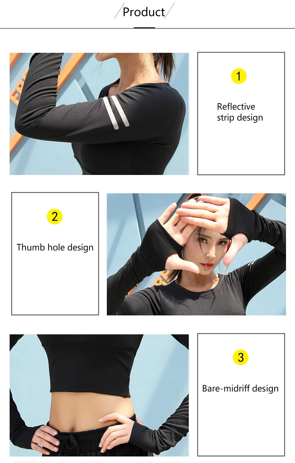 Bare-midriff футболка для тренировок Женские Светоотражающие топы для йоги женские дышащие рубашки для йоги Топ быстросохнущая рубашка для бега спортивная рубашка