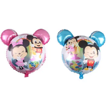 

Lucky 50pcs/lot 56*50cm Mickey Minnie Balloon Cartoon Mouse Head Foil Helium Balloons Birthday Party Supplies Mylar Ballons Toys