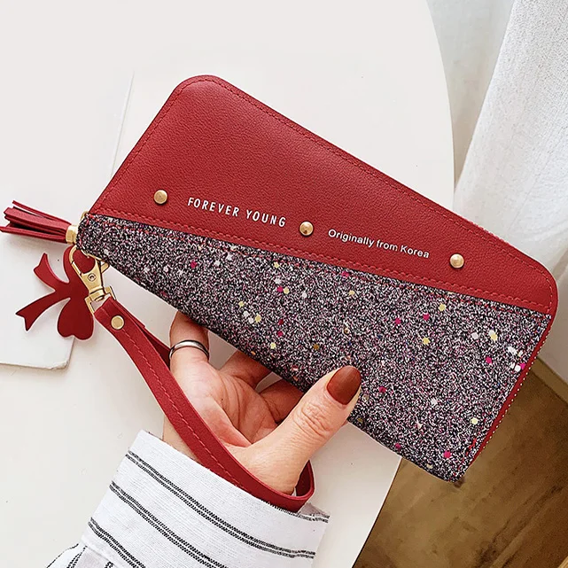 Nieuwe Vrouwen Portefeuilles Dame Portemonnees Polsbandje Handtassen Portemonnee Rits Lange Clutch Portemonnee Kaarthouder Burse Zakken Billfold Dropshiping_voghion.com