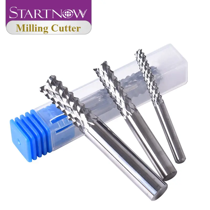 Startnow 5PCS Corn Milling Cutter 3.175/4/6/8mm SHK Carbide Tungsten PCB End Mill Bits Engraving Machine CNC Router Cutting Tool image 4
