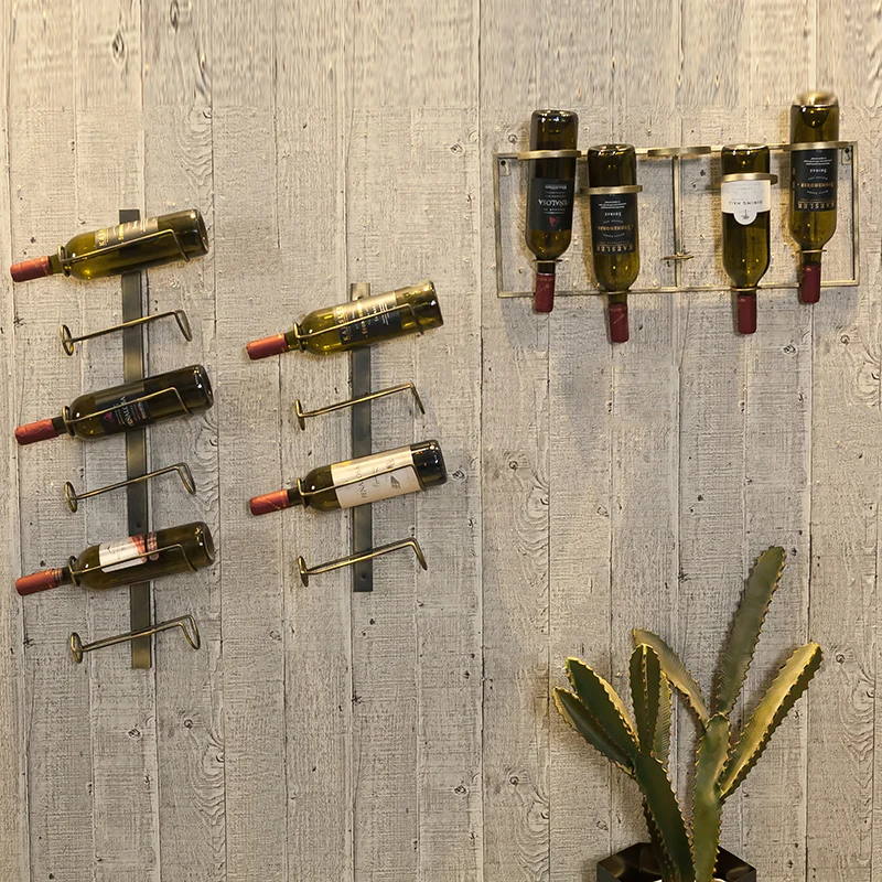 Creative Red Wine Rack Creative Metal Grape Wine Rack Wall Hanging On The Wall Of Restaurant,