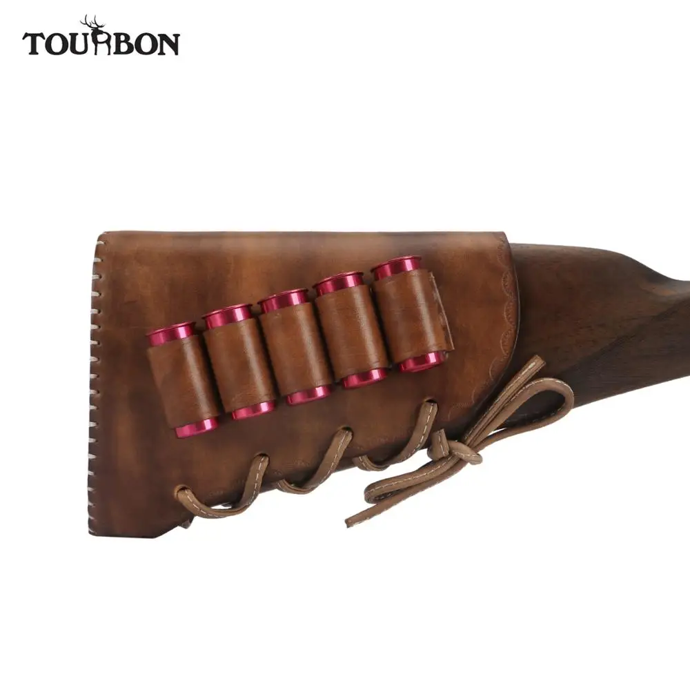 Tourbon ButtStock Holder Slip on Recoil Pad Shotgun Rifle Real Leather Gun Small Tourbon ButtStock Holder Slip on Recoil Pad Shotgun Rifle Real Leather Gun Small