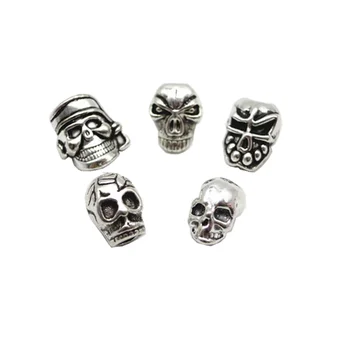 

5PCS Antique silver Hair Braid Dreadlock Beads rings tube Viking Rune beard beads DIY Skull Hair Styling Accessories
