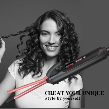 

2020 Electric Hair Curler Ceramic Barrel 9/26MM Professional Salon Curling Iron Manual Rotating Wave Hair Styler Styling Tools