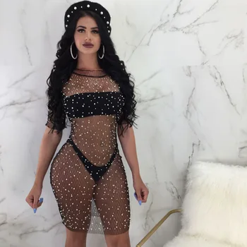 

Summer Women Sexy Bikini Cover Up Dress Mesh Fishnet Swimsuit Swimwear Dress Bathing Beachwear