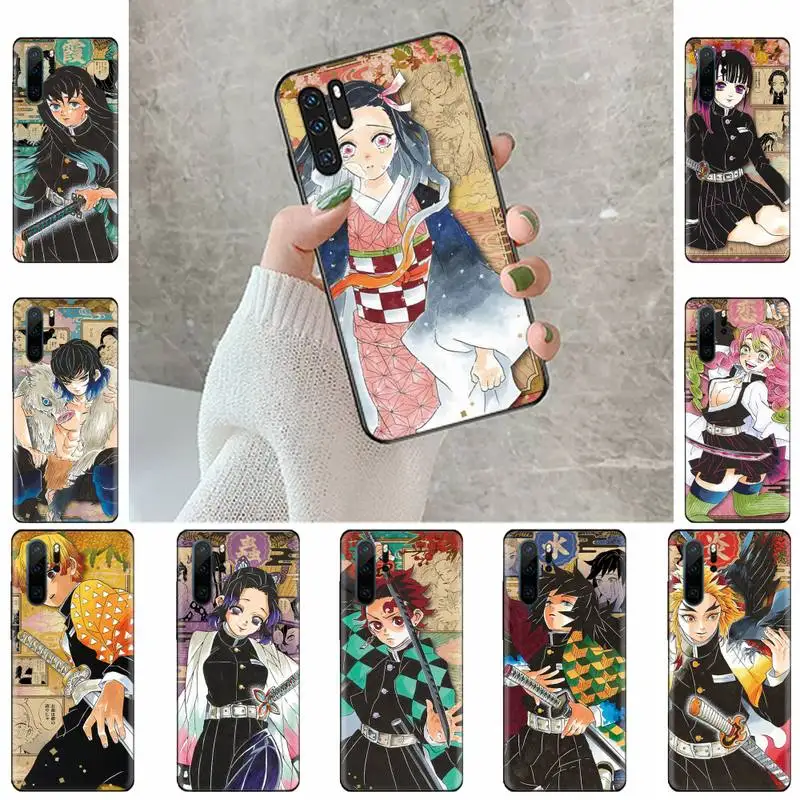 

Demon Slayer Blade Comic Postcard Phone Case Funda For Huawei P9 P10 P20 P30 Lite 2016 2017 2019 plus pro P smart