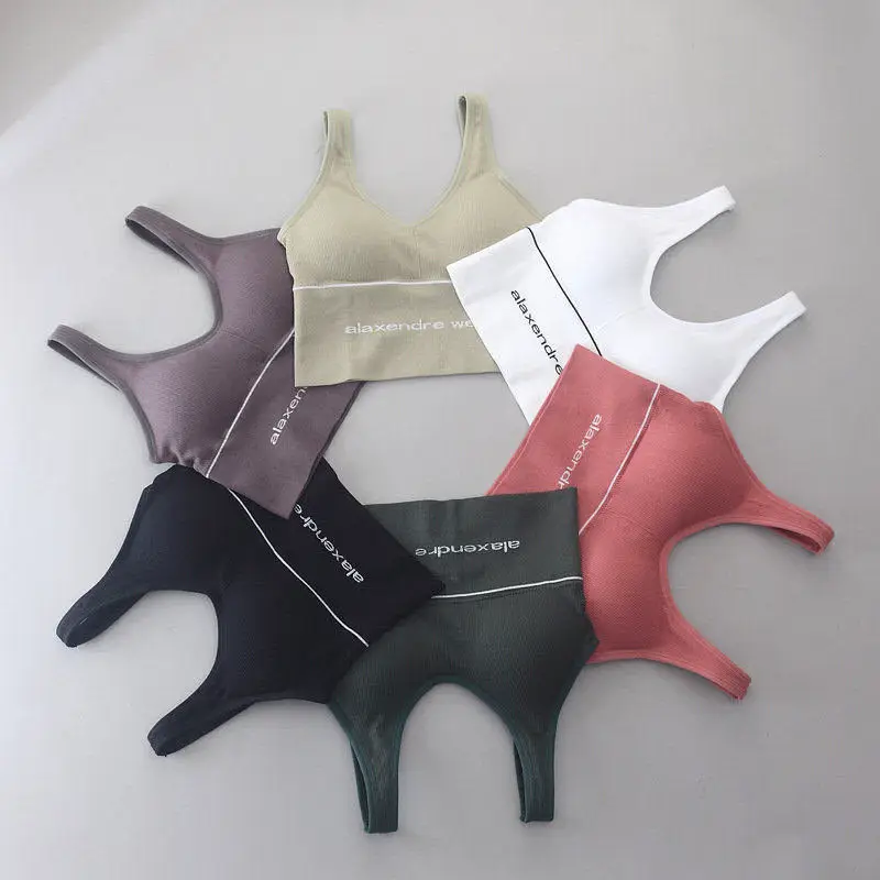 Спортивные майки AW wear Короткие топы с надписью и ремнями завышенной талией |