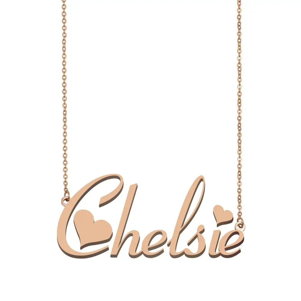 

Chelsie NAME Necklace, Custom Name Necklace for Women Girls Best Friends Birthday Wedding Christmas Mother Days Gift