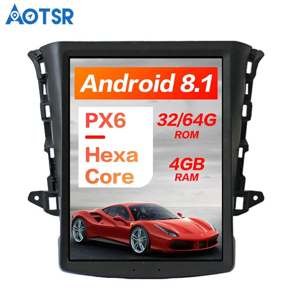 Tesla стиль px6 Android 8,1 4+ 64G Автомобильный DVD Плеер gps навигации для Changan eado мультимедиа радио рекордер