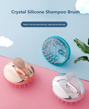 

Moiidea Shampoo Brush Plastic Silicone High-grade Massage Comb Shampoo Brush Shampoo Brush Creative Massage Brush Comb