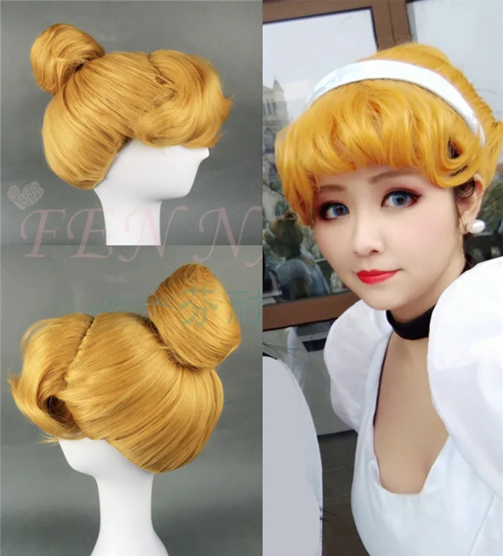 

Halloween Women Cinderella Princess Cosplay Wig Blonde wig Role Play Classic Cinderella Updo Styled role play hair costumes