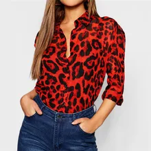 Suzhan Leopard Print Chiffon Blouse Shirts Long Sleeve Turn Down Collar Lady Office Shirt Tunic Casual Loose Tops Plus Size Suzhan Leopard Print Chiffon Blouse Shirts Long Sleeve Turn Down Collar Lady Office Shirt Tunic Casual Loose Tops Plus Size